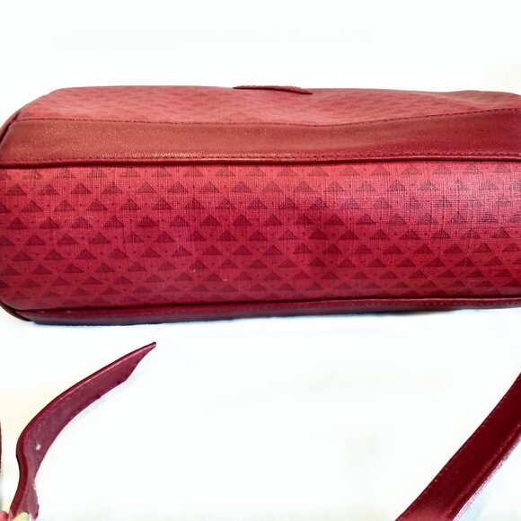 Vintage 1980;s Liz Claiborne-Red Triangle Logo-Crossbody Bag - Picture 7 of 15